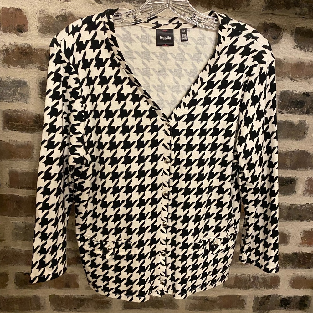 NWOT Gingham Cardigan - Large